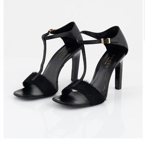 Gucci Pony Hair T-Strap Heels